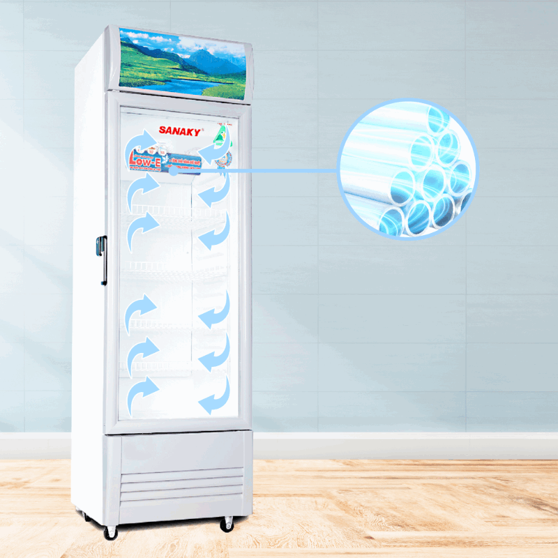 Tủ mát Sanaky 308 lít VH-308KL - 1 cánh, dàn nhôm